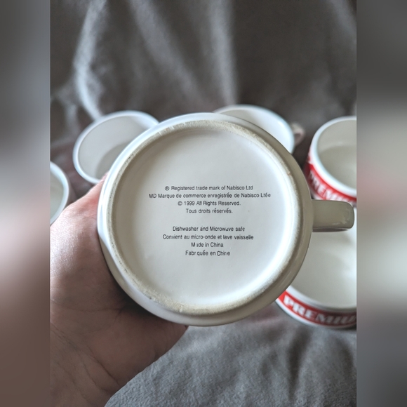 Vintage Christie Premium Plus Crackers Nabisco Ceramic Bowl 1999 - Set of 6 - Picture 4 of 8